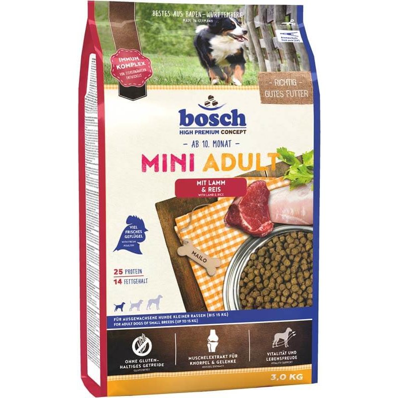 Bosch Mini Adult Lamm & Reis, 3 kg (5,32 € pro 1 kg) von Bosch
