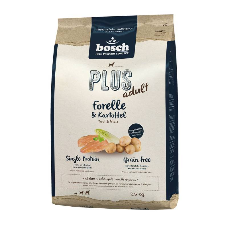 Bosch PLUS Hunde-Trockenfutter Forelle & Kartoffel 2,5kg von Bosch