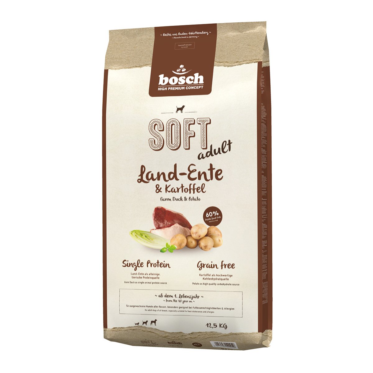 Bosch SOFT Hunde-Trockenfutter Land-Ente & Kartoffel 1kg von Bosch