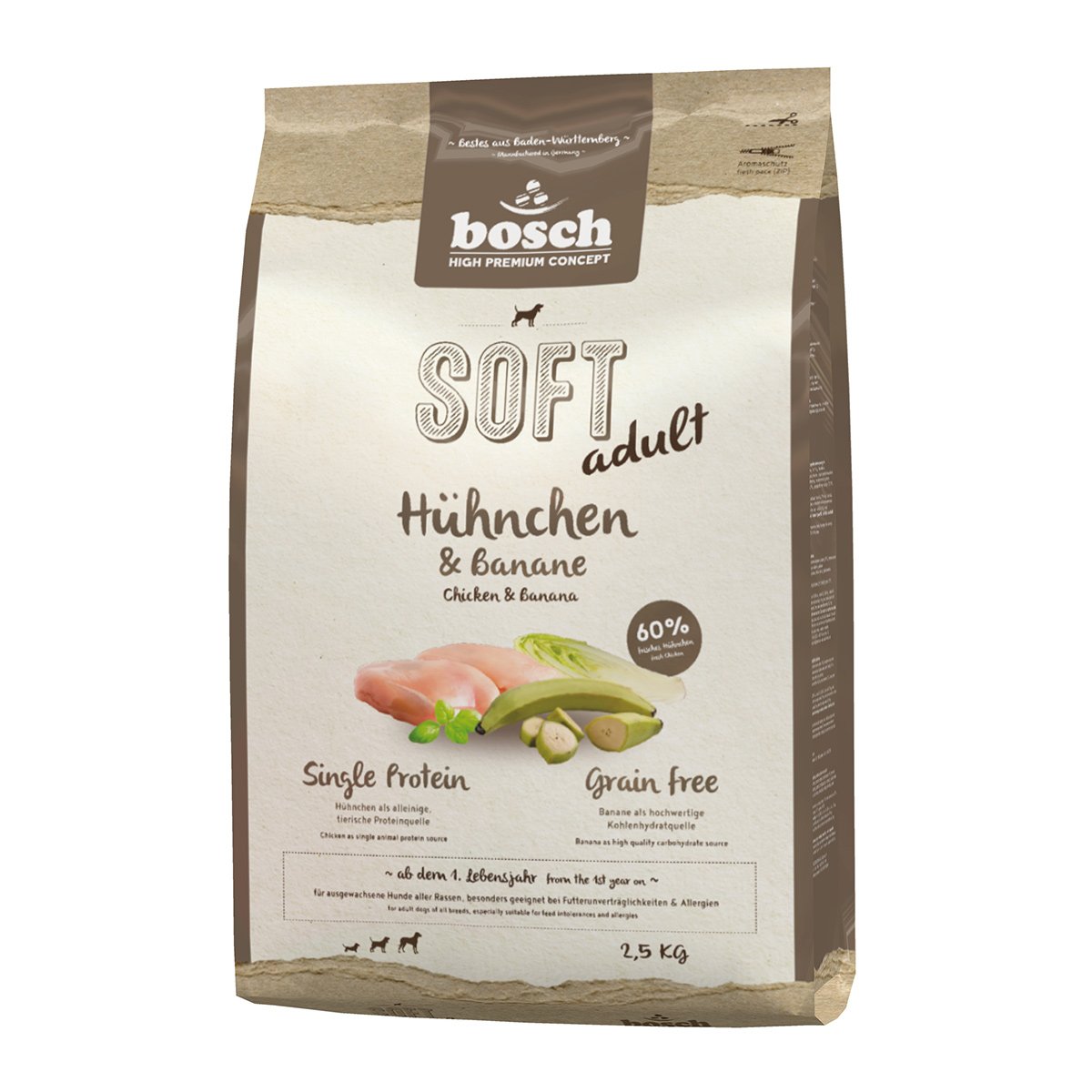 Bosch SOFT Hundefutter Hühnchen und Banane 2,5kg von Bosch
