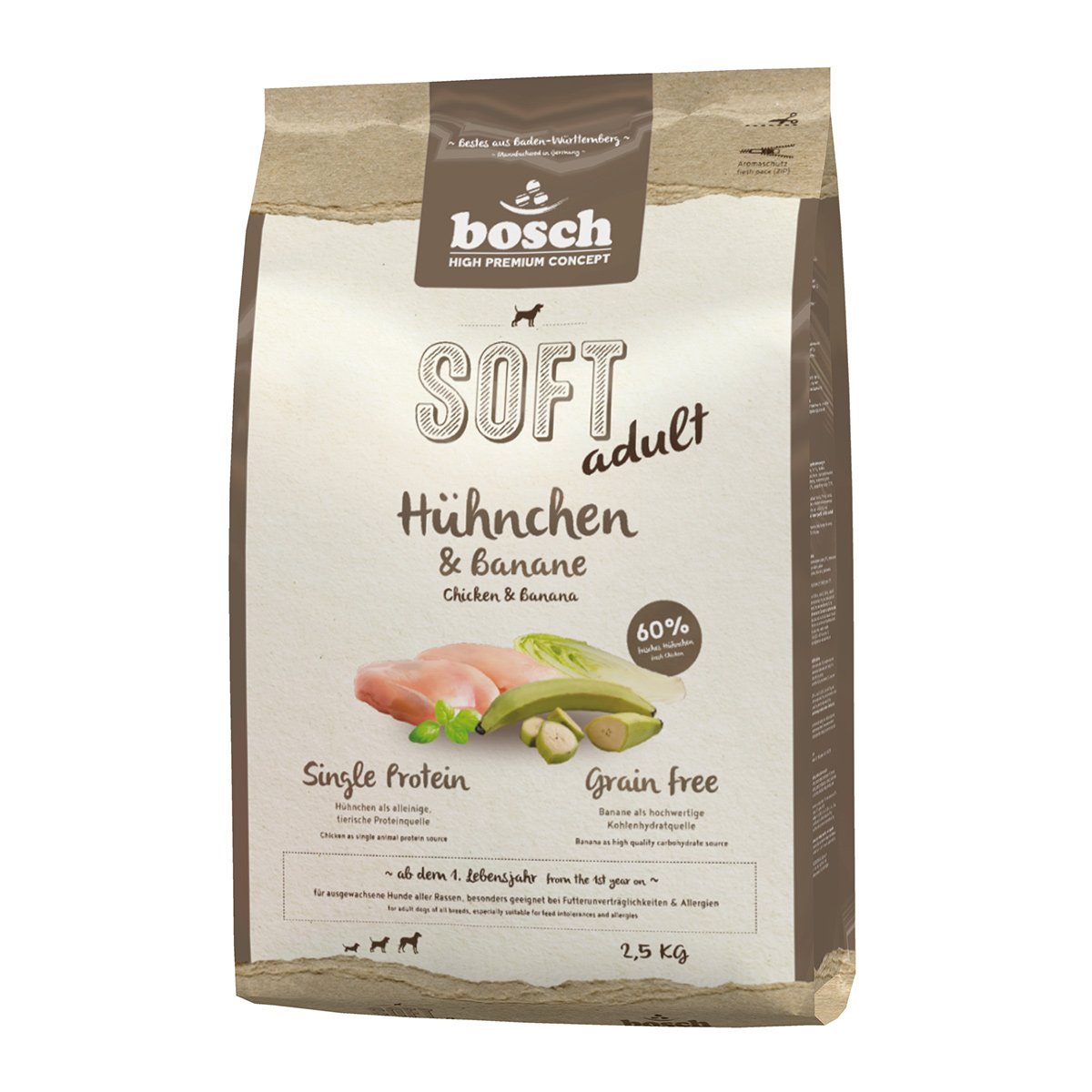 Bosch SOFT Hundefutter Hühnchen und Banane 2,5kg Bosch SOFT Hundefutter Hühnchen und Banane 2,5kg von Bosch