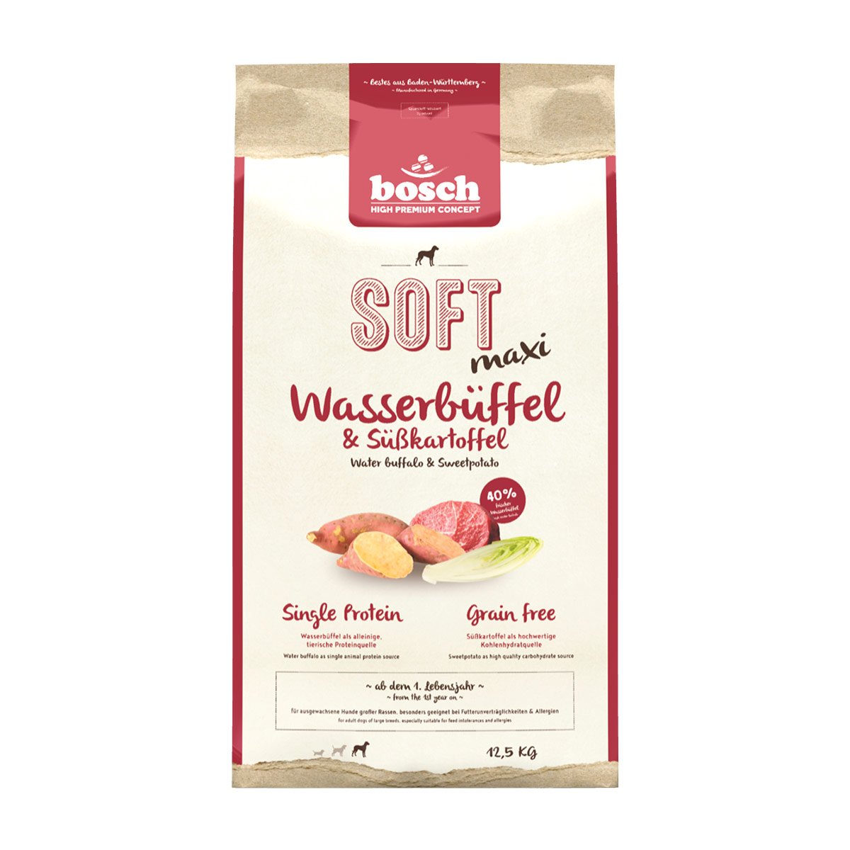 Bosch SOFT Maxi Wasserbüffel und Süßkartoffel 2 x 12,5kg Bosch SOFT Maxi Wasserbüffel und Süßkartoffel 2 x 12,5kg von Bosch