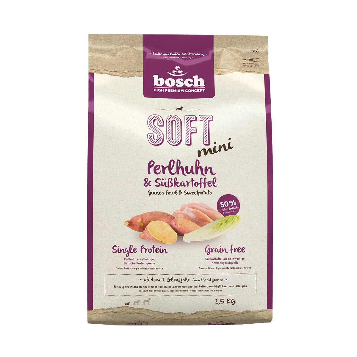 Bosch SOFT Mini Perlhuhn und Süßkartoffel 2,5kg von Bosch