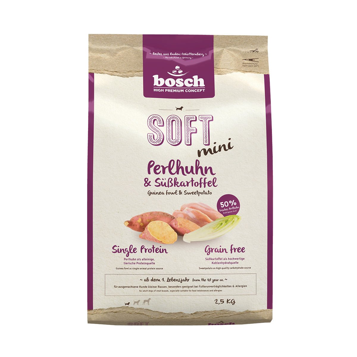 Bosch SOFT Mini Perlhuhn und Süßkartoffel 4 x 2,5kg Bosch SOFT Mini Perlhuhn und Süßkartoffel 4 x 2,5kg von Bosch