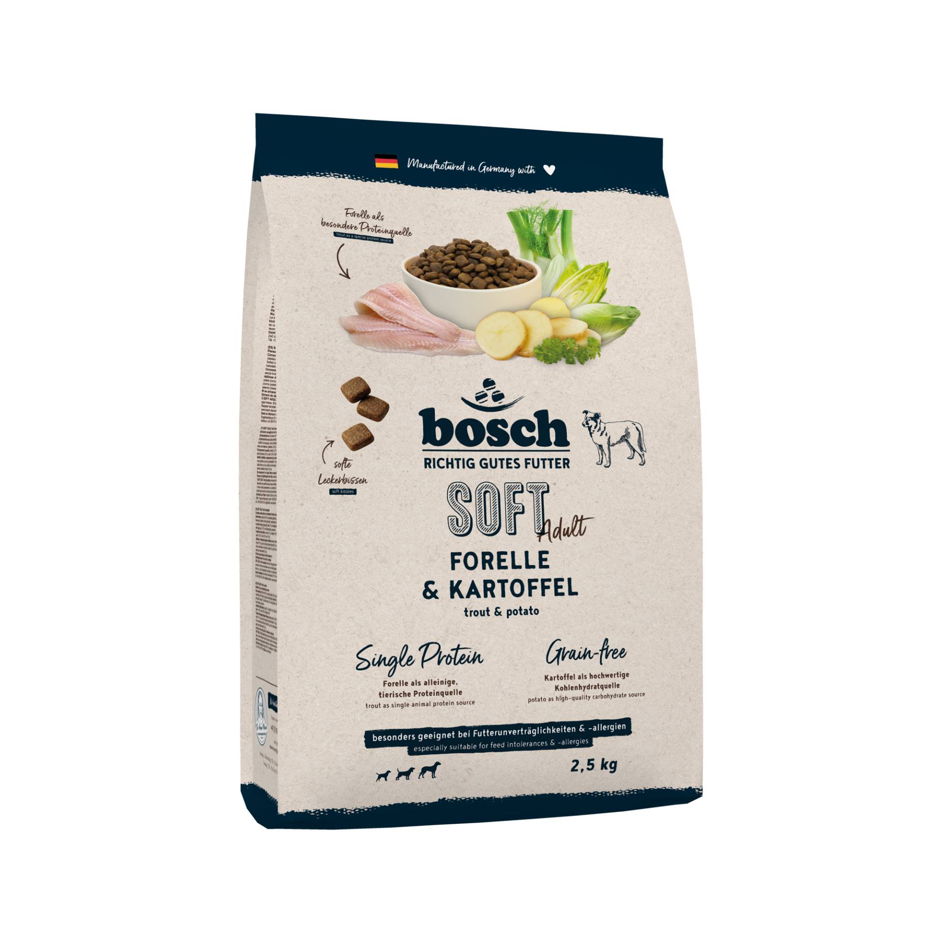 Bosch Soft Adult Hundefutter - Forelle & Kartoffel - 2,5 kg Bosch Soft Adult Hundefutter - Forelle & Kartoffel - 2,5 kg von Bosch