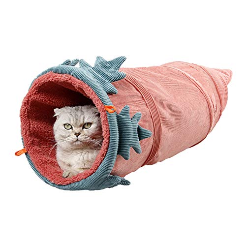 Bosixty Cat Squeaky Tunnel, Cat Exercising Verstecktunnel, Pet Collapsible Play Toy Indoor Outdoor Tube Kitty Winter Warm House von Bosixty
