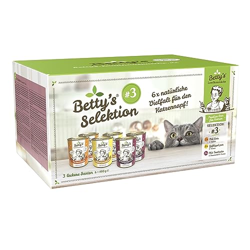 Betty's Landhausküche Katze Selektion Nr.3 (6 x 400g) Nassfutter Dosen von Boswelia