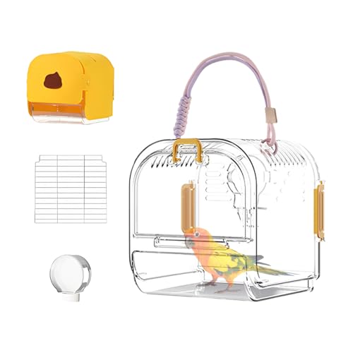 Botiniv Großer Vogelkäfig, Vogelkäfig - Seilennest mit leichtem Pull-Out-Tablett - Faltbare Vogelversorgungen, die mit atmungsaktivem geräumigem Innenraum für Cockatiels Lovebirds Wellensittiche von Botiniv