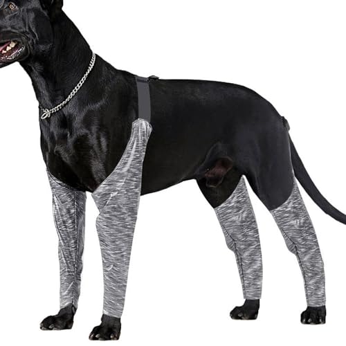 Botiniv Hundestiefel-Leggings, Hundebein-Leckmanschette | wasserdichte Hundestützbandage | Anti-Schmutz-weiche schützende Ellbogenstützen, verstellbare Hundehose gegen Lecken, Ärmel an Vorder- und von Botiniv