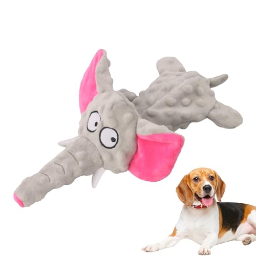 Botiniv Interaktives Hundespielzeug, Elefanten-Hundespielzeug | Haustier Hund Kauspielzeug Elefant Plüschtier | Multifunktionales, wiederverwendbares Hunde-Zahnreinigungsspielzeug von Botiniv