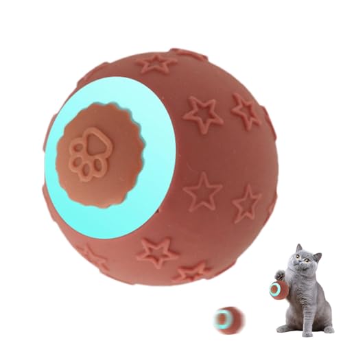 Botiniv Selbstrollendes Ball-Hundespielzeug, intelligentes Katzenballspielzeug | Intelligentes Katzenspielzeug, Katzenbälle | Katzen-Übungsspielzeug, wiederaufladbar, 2 Modi, selbstbewegender Ball, von Botiniv