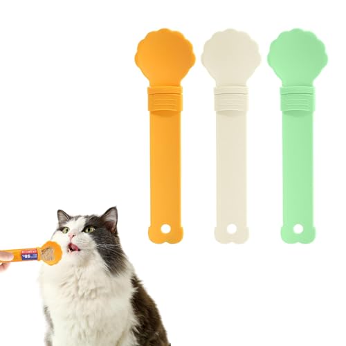Happy Spoon Katze | 8 Zoll Leckbarer Happy Cat Spoon | Katzenfutter Löffel um Auspressen für Katzenstreifen | Leckerli Fütterungs Löffel für Hunde und Katzen für Nassfutter Flüssige Snacks von Botiniv