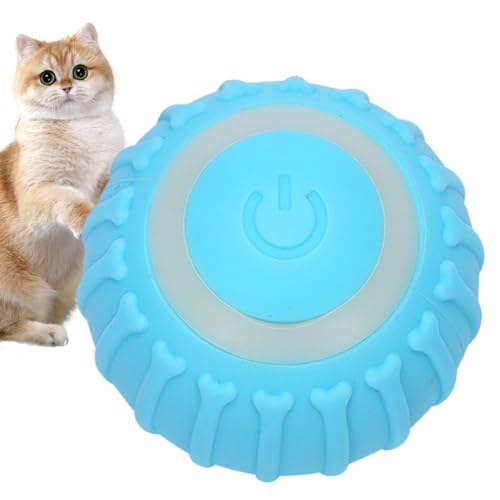 Katzenballspielzeug | Intelligentes interaktives Kätzchenspielzeug für Erwachsene Katzen im Innenbereich | Automatisch rollender Ball mit LED-Lichtern | Berührungsaktiviertes, um 360° drehbares von Botiniv