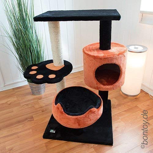 Kratzbaum Romy schwarz/orange 80cm Kratzbaum Romy schwarz/orange 80cm von Botoy