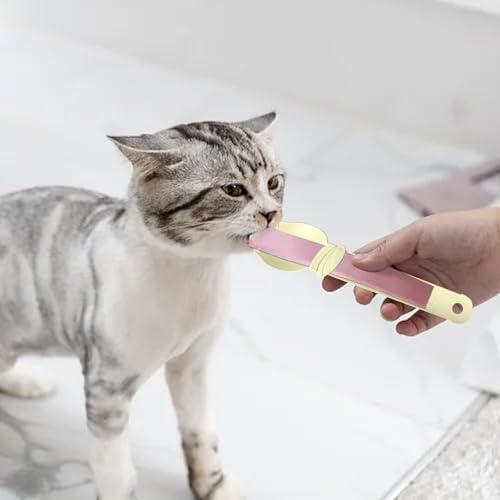 Bouasgh 2-in-1-Snack-Futterautomat für Katzenstreifen, 2025 Upgrade-Katzenspender, tragbarer, süßer, verschiebbarer Katzenstreifen-Futterautomat, Heimtierbedarf (B) Tierbedarf Katzen (B, 25x6.5cm) von Bouasgh