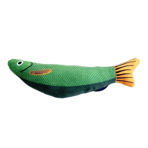 Bouasgh IntelligenzSpielzeug für Hunde Katzenspielzeug, Meeresfrüchte, Fisch, hohes und stumpfes Zähneknirschen, Katzen-Teasing-Werkzeug, Haustierprodukte für Junge Katzen (Green, 24x6x4cm) von Bouasgh