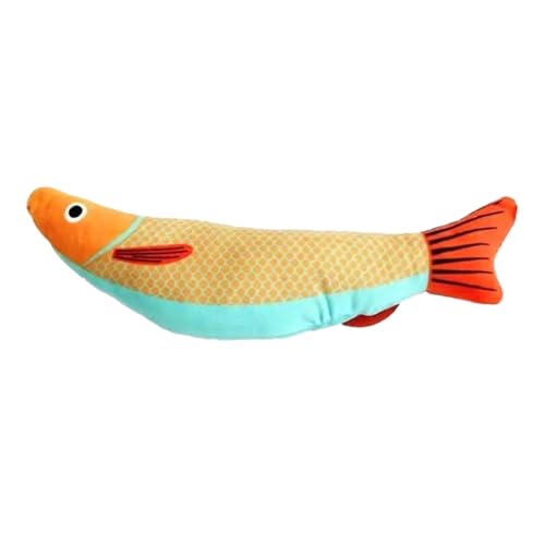 Bouasgh IntelligenzSpielzeug für Hunde Katzenspielzeug, Meeresfrüchte, Fisch, hohes und stumpfes Zähneknirschen, Katzen-Teasing-Werkzeug, Haustierprodukte für Junge Katzen (Yellow, 24x6x4cm) von Bouasgh