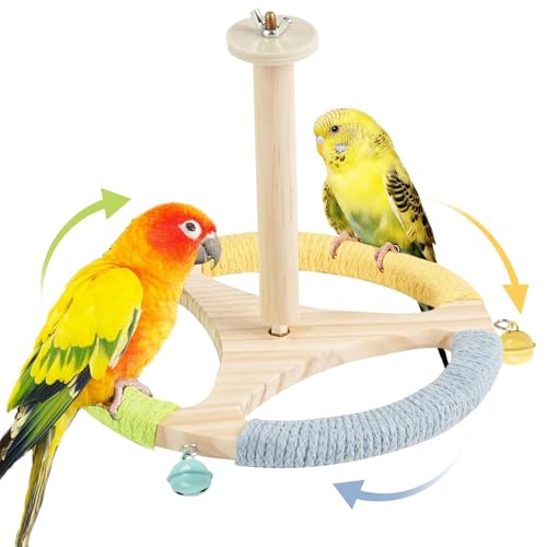 Boutihao Bird Stand Barsch Spielzeug, Holzbarschständer, Cockatiel Rotierende Sitzstangen für Käfig, Gabel Käfig Spielzeug Ständer für Papageien, Zubehör für Käfige mit Drehbewegungen Boutihao Bird Stand Barsch Spielzeug, Holzbarschständer, Cockatiel Rotierende Sitzstangen für Käfig, Gabel Käfig Spielzeug Ständer für Papageien, Zubehör für Käfige mit Drehbewegungen von Boutihao