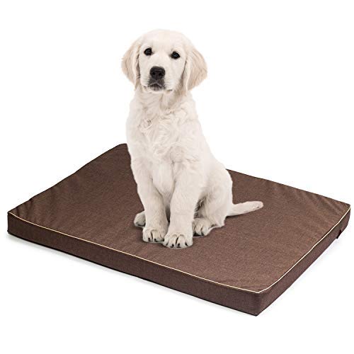 BOUTIQUE ZOO Hundematratze für Hunde | L: 100 x 75 x 6 cm | Hundesofa Hundekissen Hundematte für groß und klein | Codurastoff | Elegant | Waschbar | Farbe: Braun von BOUTIQUE ZOO