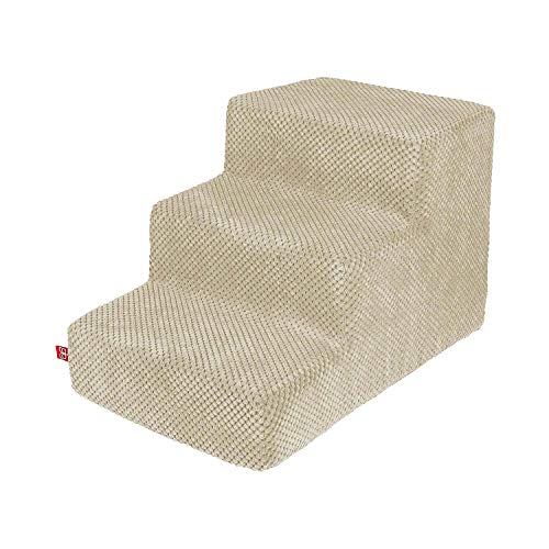 BOUTIQUE ZOO Hundetreppe 30 cm hoch | Katzentreppe Haustiertreppe | 3 Stufen | Hunde Katzen Haustier | für Bett und Auto | Trepp für kleine Hund | Plüschbezug | Farbe: Beige BOUTIQUE ZOO Hundetreppe 30 cm hoch | Katzentreppe Haustiertreppe | 3 Stufen | Hunde Katzen Haustier | für Bett und Auto | Trepp für kleine Hund | Plüschbezug | Farbe: Beige von BOUTIQUE ZOO