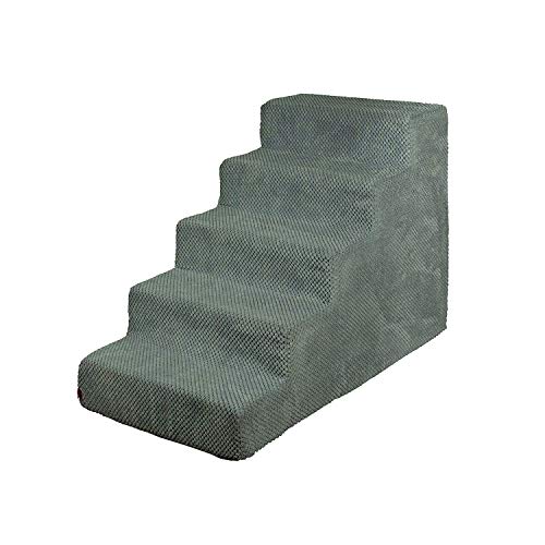 BOUTIQUE ZOO Hundetreppe 50 cm hoch | Katzentreppe Haustiertreppe | 5 Stufen | Hunde Katzen Haustier | für Bett und Auto | Trepp für kleine Hund | Plüschbezug | Farbe: Dunkel Grau BOUTIQUE ZOO Hundetreppe 50 cm hoch | Katzentreppe Haustiertreppe | 5 Stufen | Hunde Katzen Haustier | für Bett und Auto | Trepp für kleine Hund | Plüschbezug | Farbe: Dunkel Grau von BOUTIQUE ZOO