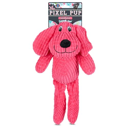 Bow Wow XL Pixel Pup Hundespielzeug - Extra Groß Plüsch Quietschend für Hunde - Übergroß & Weich für Größere Hunde - Gefülltes Pixel-Charakterspielzeug von Bow Wow Pet