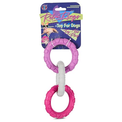Triple Rings Hundespielzeug - Vanilleduft Zerren & Apportieren Kauspielzeug für Zahngesundheit - Langlebiges TPR-Design von Bow Wow Pet