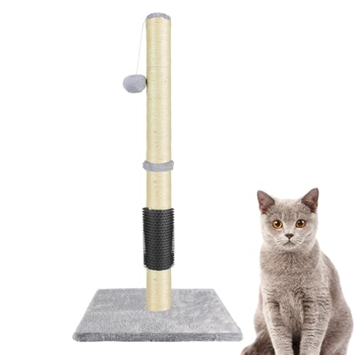 80 cm Hoher Katzenkratzbaum, StandardausfüHrung Mit Baumelndem Spielzeug, Modernes KatzenmöBel, Weiche PlüSchbasis, Mit NatüRlichem Sisal-Stabiler Kratzbaum, füR Kleinere, Spielzeug von Bowose