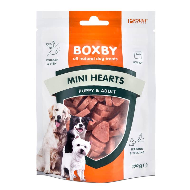 Boxby Puppy Snacks Mini Hearts - Sparpaket: 3 x 100 g von Boxby