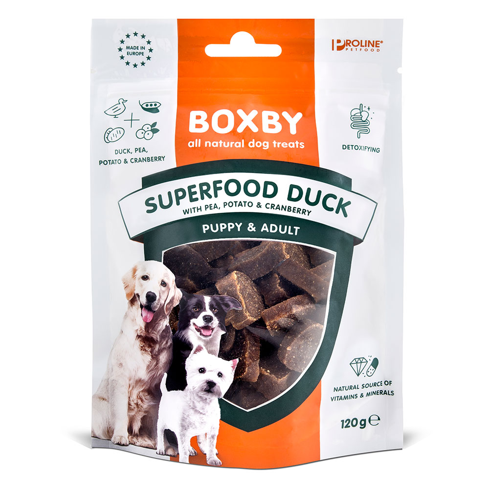 Boxby Superfood-Snacks mit Ente, Erbse und Cranberry - 120 g von Boxby