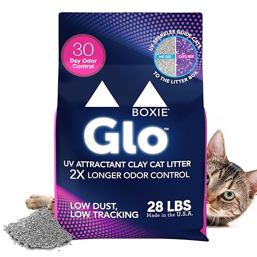 Boxie® Glo™ Natural Attractions™ Katzenstreu, 30 Tage Geruchskontrolle, klumpendes Katzenstreu, 12,7 kg, Boxiecat, 99,9 % staubfreies Ton-Katzenstreu von BoxiePro