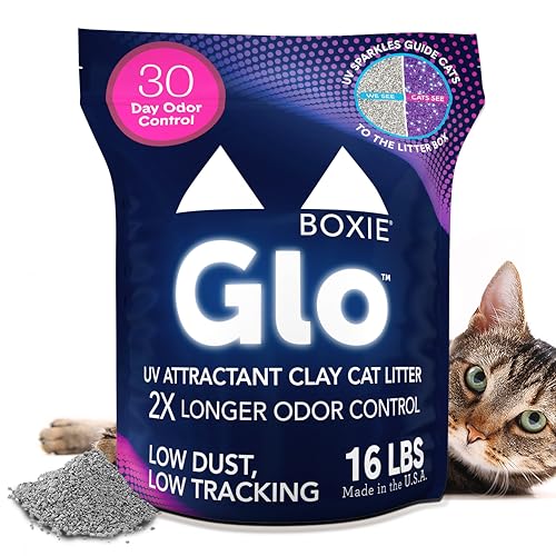 Boxie Glo Katzenstreu aus klumpendem Ton, 7,3 kg, mehrere Katzen, hervorragende Geruchskontrolle, geringe Verfolgung, staubfrei von BoxiePro