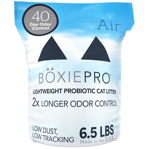 BoxiePro Air Lightweight, Deep Clean, Scent Free, Hard Clumping Cat Litter - Plant-Based Formula - Cleaner Home - Ultra Clean Litter Box, Probiotische Powered Odor Control, 99.9% Dust Free BoxiePro Air Lightweight, Deep Clean, Scent Free, Hard Clumping Cat Litter - Plant-Based Formula - Cleaner Home - Ultra Clean Litter Box, Probiotische Powered Odor Control, 99.9% Dust Free von Boxiecat
