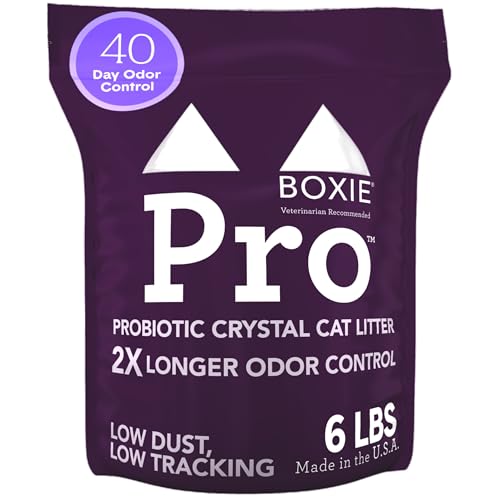 BoxiePro Crystal Probiotisches Katzenstreu, 2,7 kg, hervorragende Geruchskontrolle und Feuchtigkeitsaufnahme, geringe Nachverfolgung, staubfrei BoxiePro Crystal Probiotisches Katzenstreu, 2,7 kg, hervorragende Geruchskontrolle und Feuchtigkeitsaufnahme, geringe Nachverfolgung, staubfrei von Boxiecat