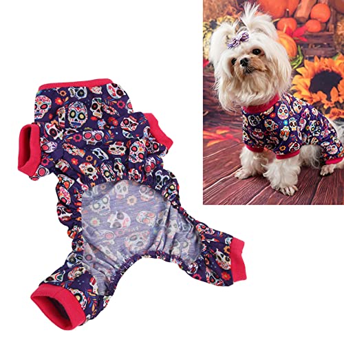 Boxwizard Halloween-Hundekleidung Bequemer, Weicher, Elastischer, Lustiger Hundepyjama für Kleine Hundewelpen(M) von Boxwizard