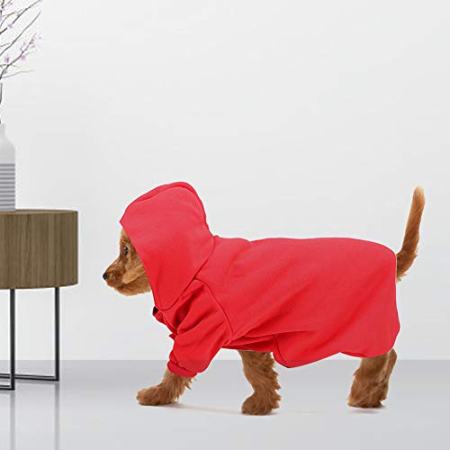 Niedliches Polyester-Haustier-Winter-Kapuzenpullover, Sweatshirt, Kleidung, Mantel für Hunde, Welpen, Katzen (M) von Boxwizard