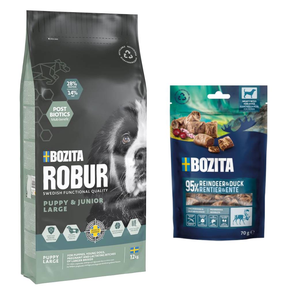 7,5 kg / 12 kg Bozita Robur + 2 x 70 g Meaty Bites mit Rentier & Ente gratis! - 12 kg Mother & Puppy XL 7,5 kg / 12 kg Bozita Robur + 2 x 70 g Meaty Bites mit Rentier & Ente gratis! - 12 kg Mother & Puppy XL von Bozita Robur