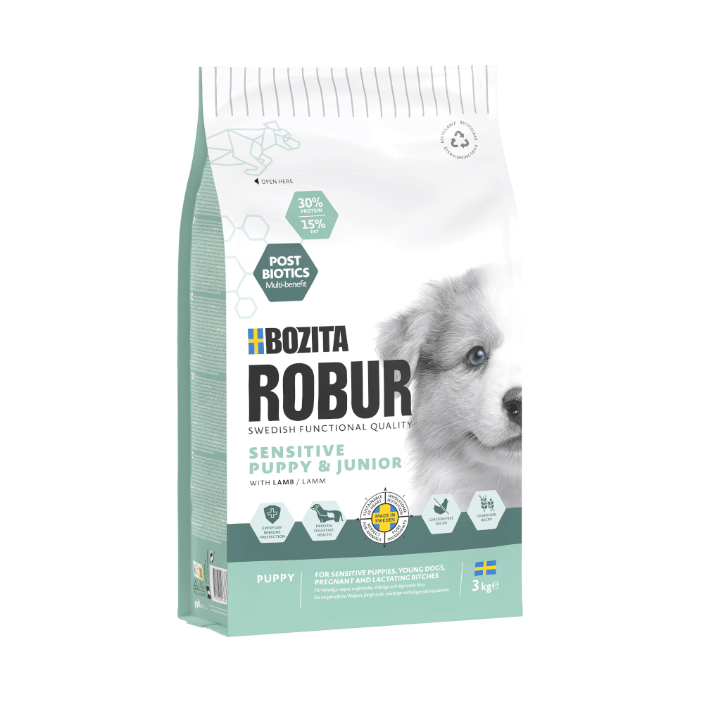 Bozita Robur Sensitive Grain Free Puppy Lamm - Sparpaket: 2 x 3 kg Bozita Robur Sensitive Grain Free Puppy Lamm - Sparpaket: 2 x 3 kg von Bozita Robur
