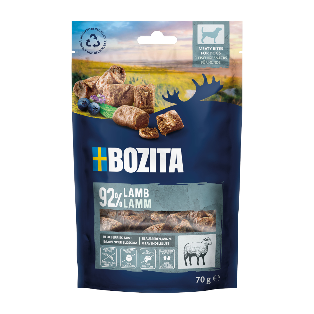 10 x 70 g Bozita Meaty Bites zum Sonderpreis! - mit Lamm von Bozita