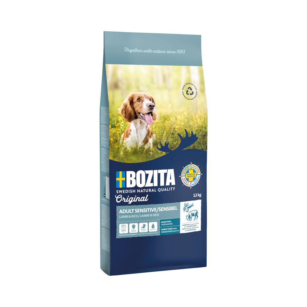 12 kg Bozita Original zum Sonderpreis! - Sensitive Digestion Lamm & Reis - Weizenfrei von Bozita