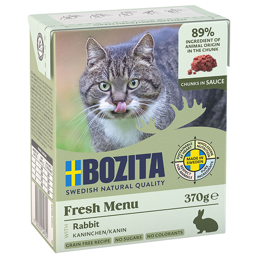 6 x 370 g Bozita Tetra Häppchen in Gelee oder Soße zum Sonderpreis! - Kaninchen in Soße 6 x 370 g Bozita Tetra Häppchen in Gelee oder Soße zum Sonderpreis! - Kaninchen in Soße von Bozita