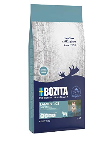 BOZITA Lamm & Reis Weizenfrei Hundefutter - 12 kg - nachhaltig produziertes Trockenfutter für magensensible erwachsene Hunde - Alleinfuttermittel von Bozita