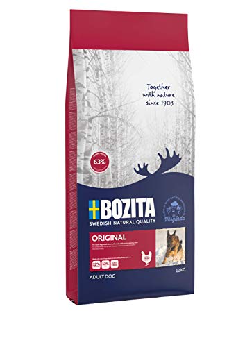 BOZITA Original Hundefutter - 12 kg - nachhaltig produziertes Trockenfutter für erwachsene Hunde - Alleinfuttermittel von Bozita