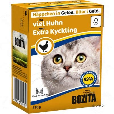 Bozita Chunks in Jelly Huhn 32 x 370 g fur Katzen von Bozita