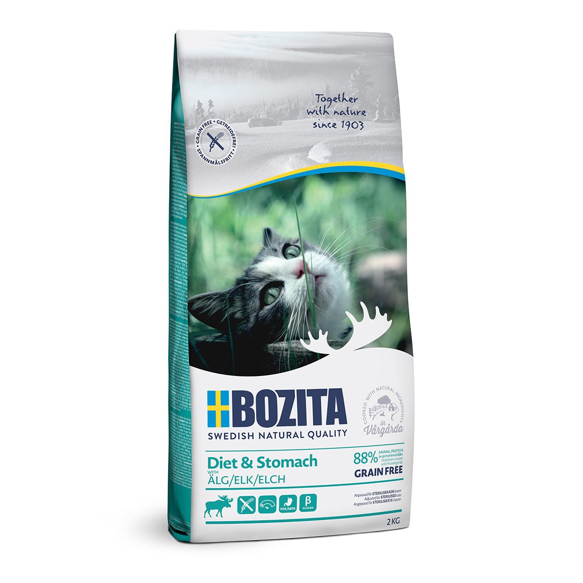 Bozita Diet & Stomach Grain free mit Elch 2kg von Bozita