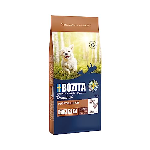 Bozita Original Puppy&Junior 12kg - Hundefutter Trockenfutter Alleinfuttermittel für Welpen und Junghunde bis zum Zahnwechsel und Mütter von Bozita