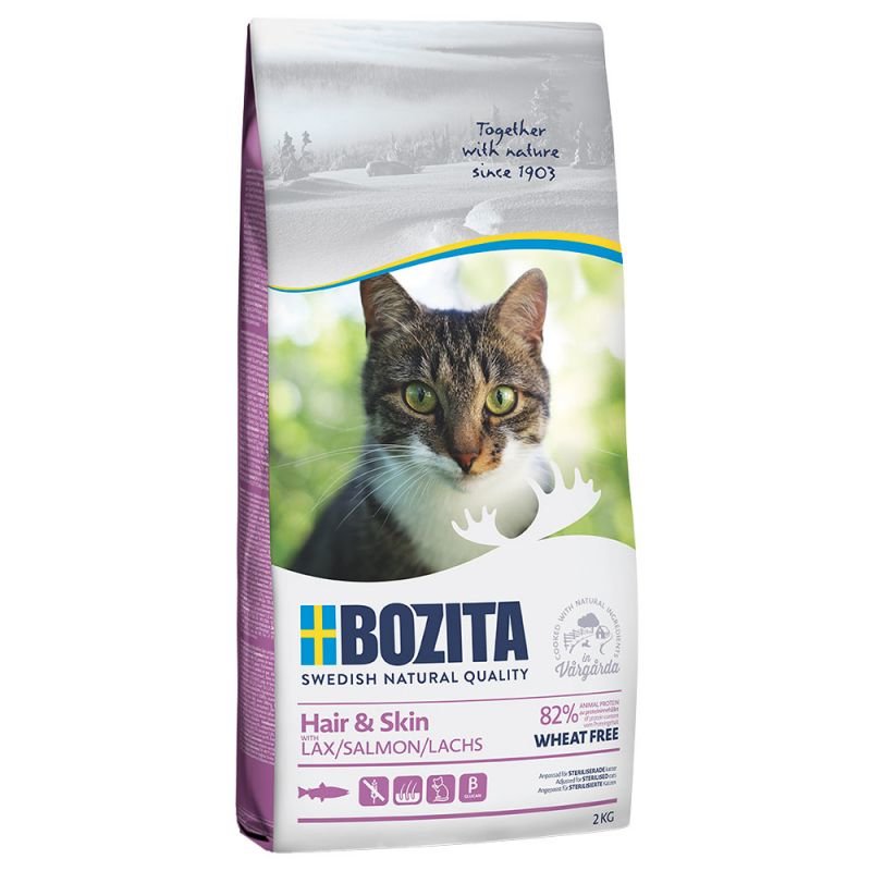 Bozita Feline Hair & Skin Weizenfrei Lachs 10 kg (6,49 € pro 1 kg) von Bozita