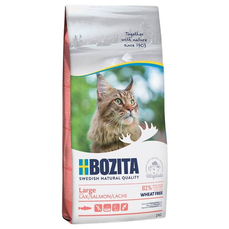 Bozita Feline Large Weizenfrei Lachs 10 kg (6,49 € pro 1 kg) von Bozita
