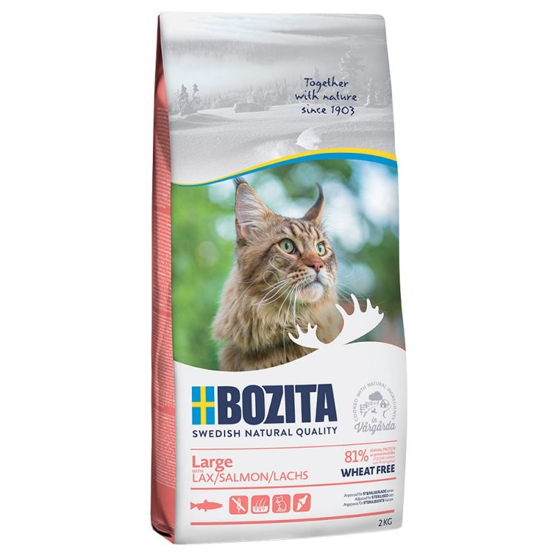 Bozita Feline Large Weizenfrei Lachs 2 kg (10,47 € pro 1 kg) von Bozita