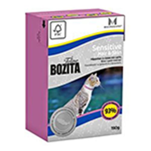 Bozita | Feline Sensitive Hair & Skin - Häppchen in Gelee mit Lachs | 16 x 190 g von Bozita